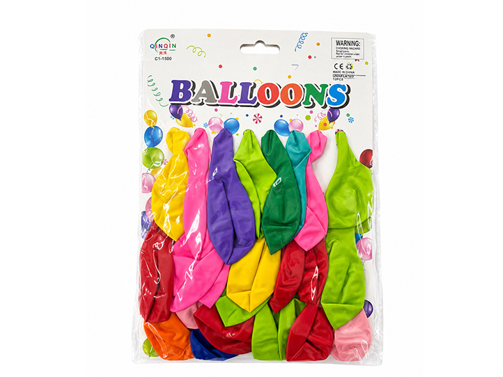 Pack 24 globos 10 pulgadas colores lisos